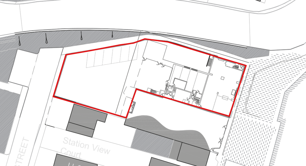 Red line plan of the site